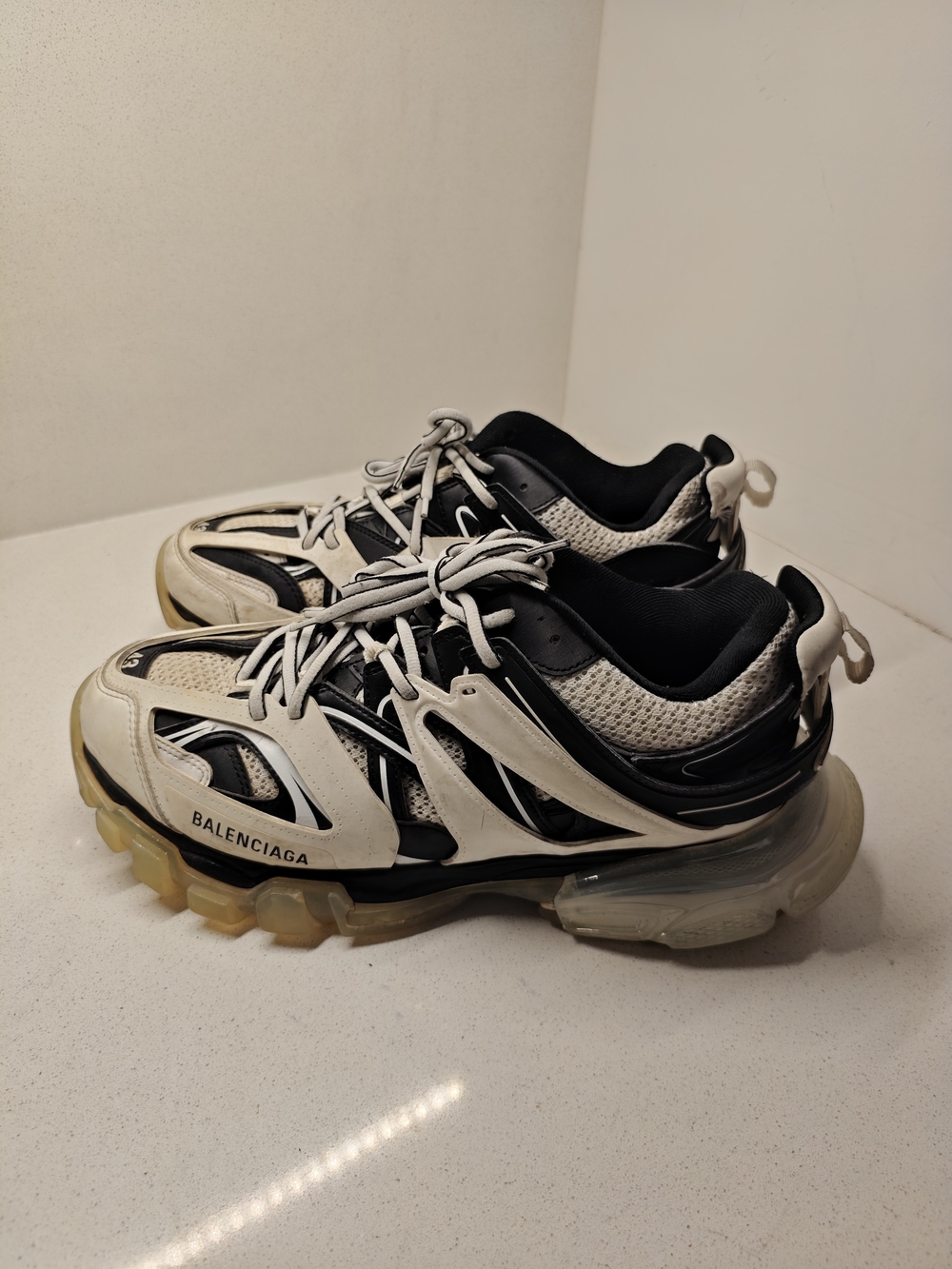 Balenciaga Track Clear Sole White Black – Size 43 / US 10